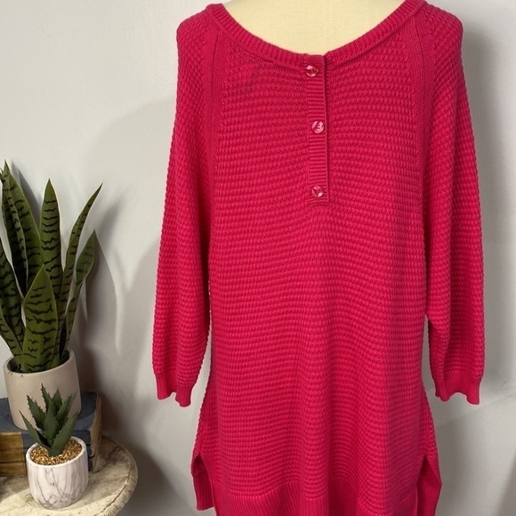 Lane Bryant 3/4 sleeve sweater pink size 14/16 - Picture 4 of 6